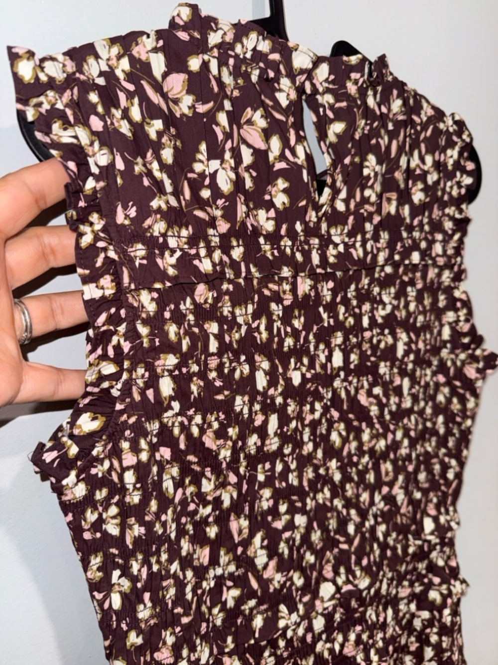 Madewell Sleeveless Brown Floral Midi Dress - Picture 10 of 15